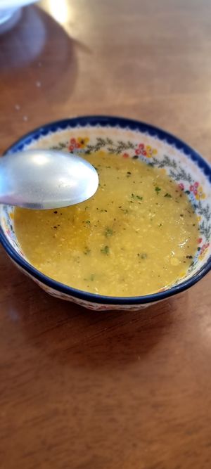 Lentil soup at Asalam Restaurant in Jeju