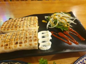 Falafel wrap 7.5/10 would recommend at Asalam Restaurant in Jeju