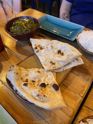 Garlic naan   at Baboo Ji in Southampton
