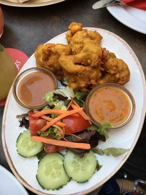 deep fried cauliflower  at Buddha Haus in Berlin
