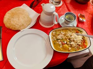 Tarkari Kaju Nariwal (Coconut curry with almonds and cashews at Buddha Haus at Buddha Haus in Berlin