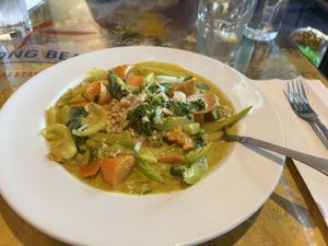 Pineapple Sweet Potato Curry  at Long Beach Cafe in Lakewood