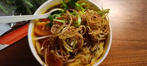 Noodles, tofu, mushrooms at Be An Bistro in Ho Chi Minh City