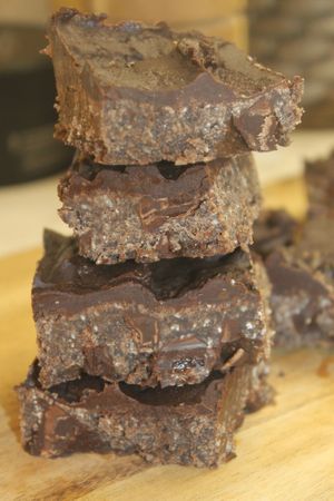 Brownies på svarta bönor at Veganska Kakor in Malmo