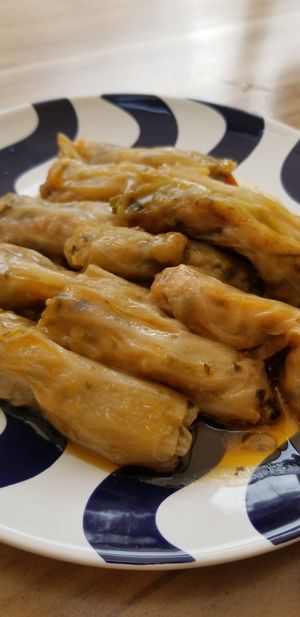 Stuffed cabbage at Dar Ne'meh in Amman