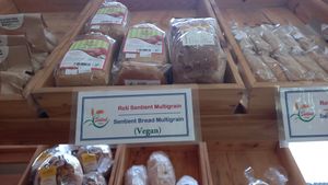 1 of vegan bread at Satvika Bhoga in Denpasar