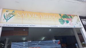 Simple Shop branding at Satvika Bhoga in Denpasar