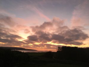 View from the dining area at YHA in Broad Haven