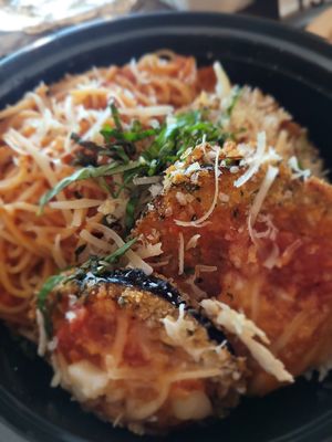 Eggplant parmesean at Tarantino's Vegan in Las Vegas