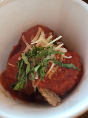 Meatballs at Tarantino's Vegan in Las Vegas