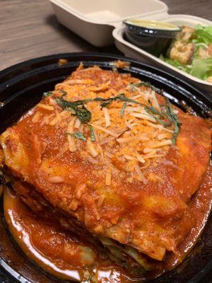 Lasagna at Tarantino's Vegan in Las Vegas