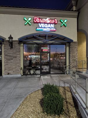 Entrance at Tarantino's Vegan in Las Vegas