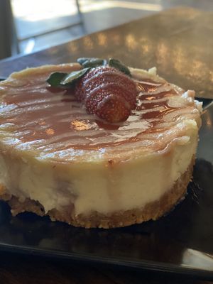 Cheesecake is spot on  at Tarantino's Vegan in Las Vegas