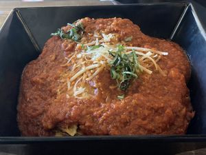 Lasagna, it was a popular item and I can see why  at Tarantino's Vegan in Las Vegas