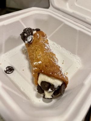 Cannoli - small but yummy  at Tarantino's Vegan in Las Vegas