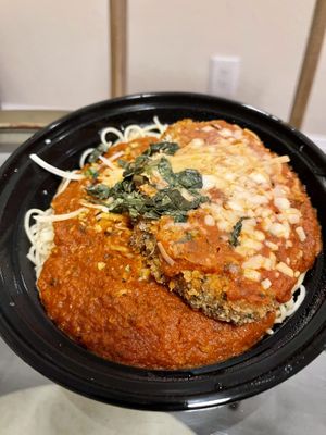 Chick’n parm - sooo good!! at Tarantino's Vegan in Las Vegas