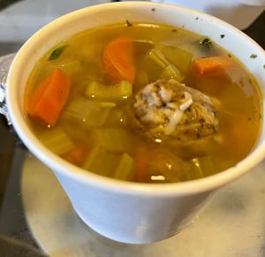 Italian wedding soup  at Tarantino's Vegan in Las Vegas