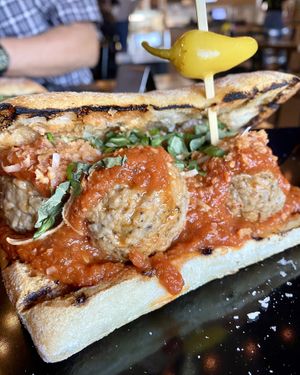 Meatballs on Ciabatta   at Tarantino's Vegan in Las Vegas
