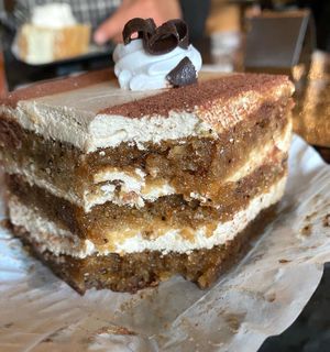 Tiramisu yummmm  at Tarantino's Vegan in Las Vegas