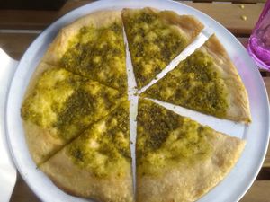 Garlic bread...yum!  at Tarantino's Vegan in Las Vegas