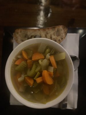 Italian wedding soup  at Tarantino's Vegan in Las Vegas