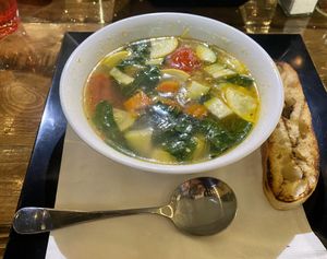 Minestrone soup   at Tarantino's Vegan in Las Vegas