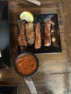 Zucchini sticks   at Tarantino's Vegan in Las Vegas