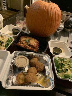 We were so grateful to bring this home!  at Tarantino's Vegan in Las Vegas