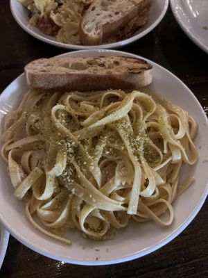 Scallops fettuccini   at Tarantino's Vegan in Las Vegas
