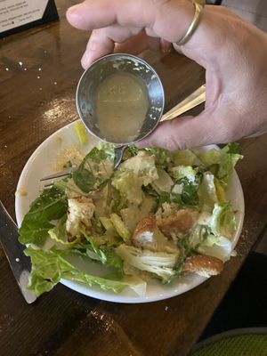THIS IS THE BEST CESAR SALAD/DRESSING WE EVER ATE IN OUR LIVES   at Tarantino's Vegan in Las Vegas