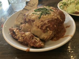 The lasagne delivered amazing flavors among many layers of tender pasta. I would definitely order it again!   at Tarantino's Vegan in Las Vegas