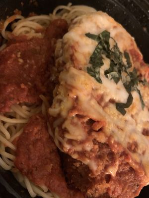 “Chicken Parm"  at Tarantino's Vegan in Las Vegas