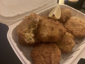 Crab cakes   at Tarantino's Vegan in Las Vegas