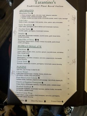   at Tarantino's Vegan in Las Vegas