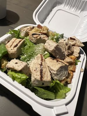 Grilled Chicken Cesar side salad   at Tarantino's Vegan in Las Vegas