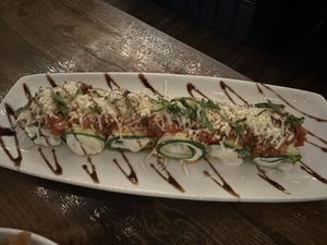 Amazing zucchini ricotta rolls   at Tarantino's Vegan in Las Vegas