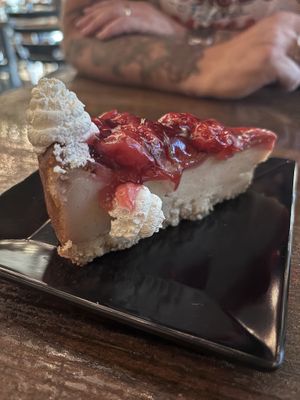 Cherry cheesecake   at Tarantino's Vegan in Las Vegas