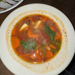Veggie soup  at Tarantino's Vegan in Las Vegas