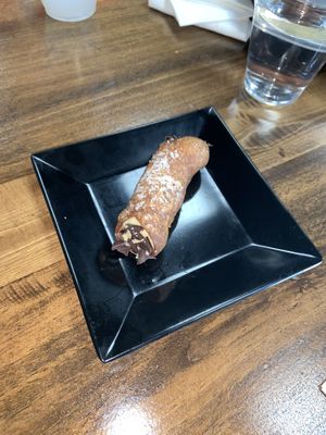 The Cannoli (soo good)  at Tarantino's Vegan in Las Vegas