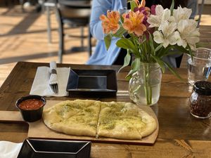 I never knew how much I missed garlic bread!￼ at Tarantino's Vegan in Las Vegas