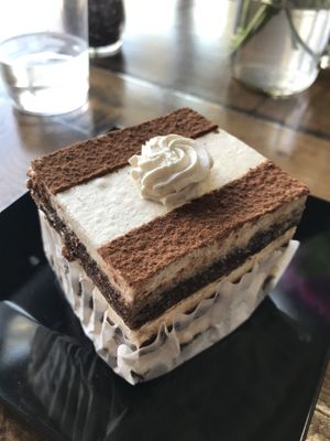 Tiramisu (a little more chocolatey than what I expected) at Tarantino's Vegan in Las Vegas