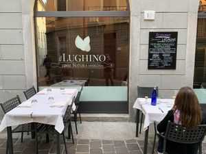 Outdoor dining  at Il Lughino in Como