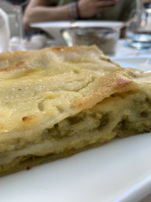 Asparagus lasagna at Il Lughino in Como