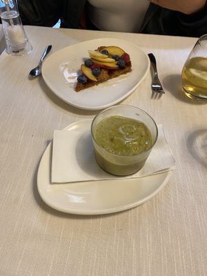 tarte apricot and vanilla pistachio cake at Il Lughino in Como