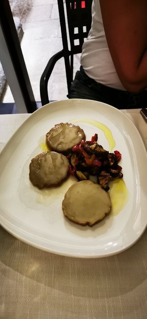 Seitan mit Gemüse at Il Lughino in Como