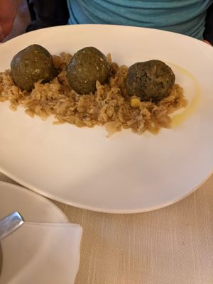 Dumplings with kraut  at Il Lughino in Como