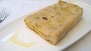 Leek lasagne at Il Lughino in Como