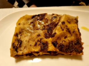 Chicory lasagna at Il Lughino in Como