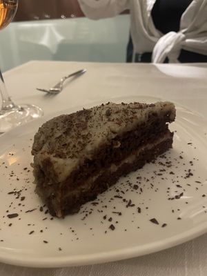  Chocolate cake with coconut cream  at Il Lughino in Como