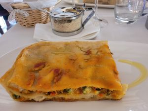 Lasagna primavera at Il Lughino in Como